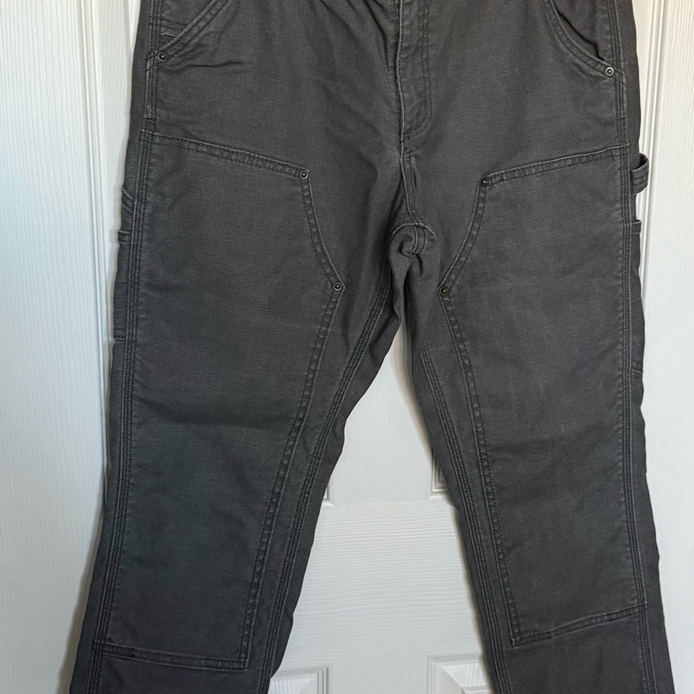 Carhart Women’s Gray and Green Double Front Pants (2 pairs)